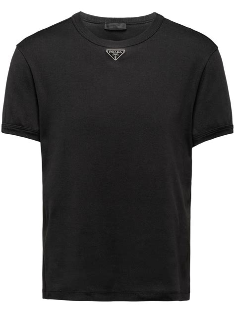 prada black tee red tab logo|Prada t-shirts for men.